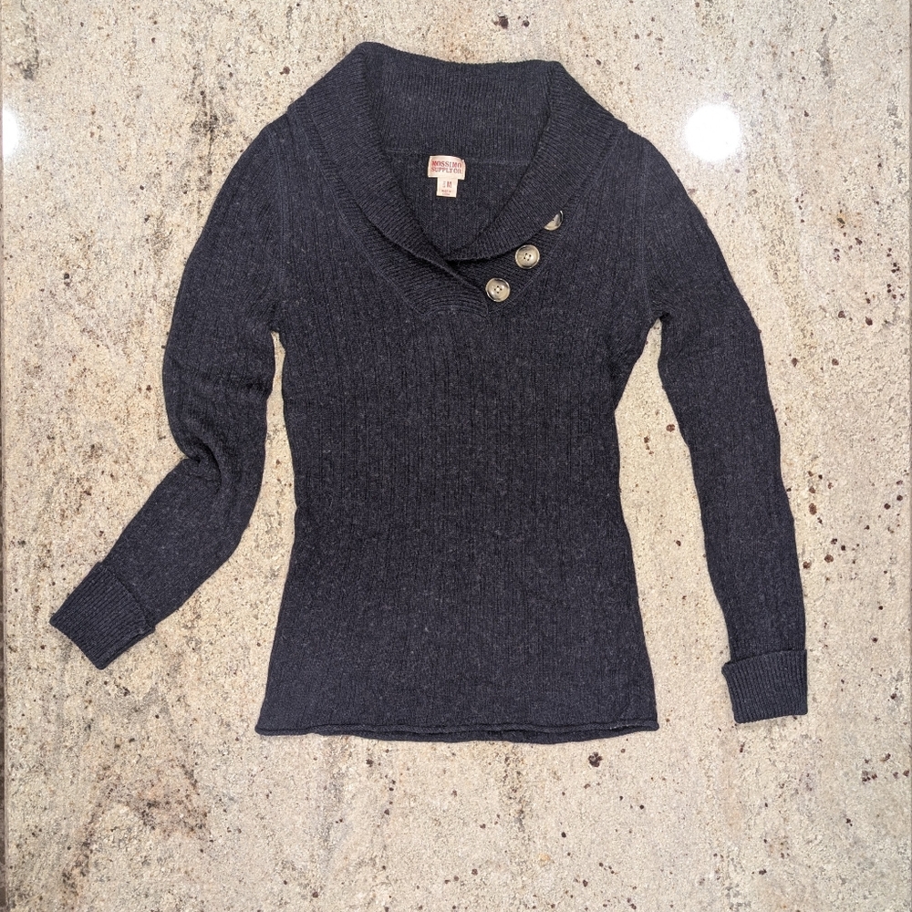Mossimo Ribbed Navy Blue Sweater Mid 2000's